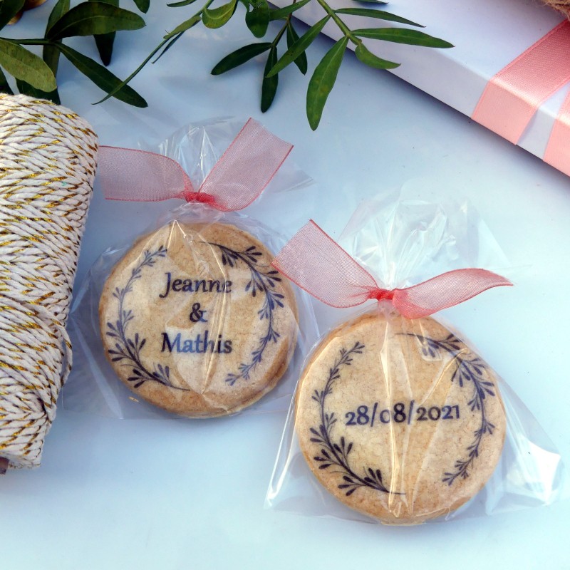 2 Biscuits personnalisés cadeau d'invité - Déclaration Gourmande