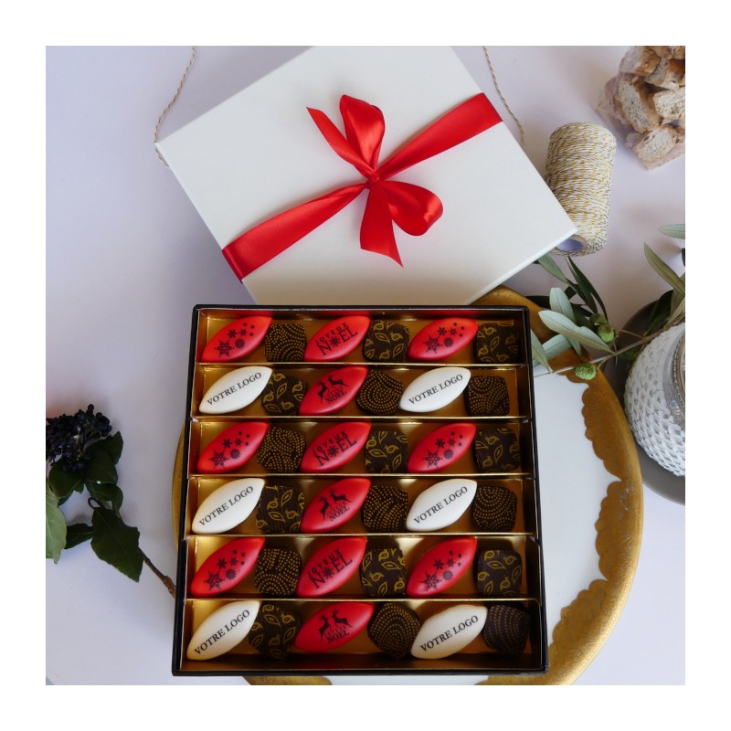 Chocolat Noël entreprise - Chocolat artisanal à personnaliser - Chocolat  haut de gamme.