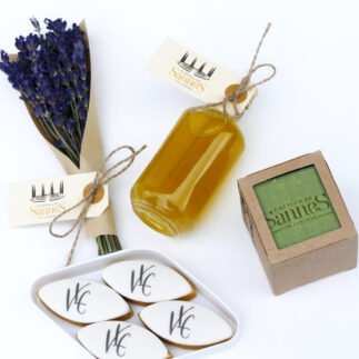 Cadeau de bienvenue hotel lavande séché huile d'olive savon calisson