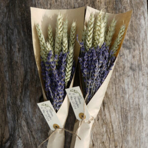 Bouquet lavande et blé séchés personnalisés