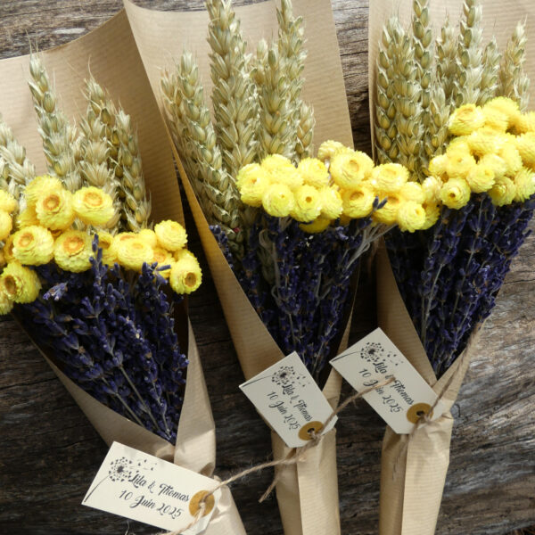 Bouquet fleurs séchées personnalisées