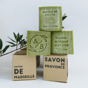 Savon de Marseille cube gravé, les différentes possibilités